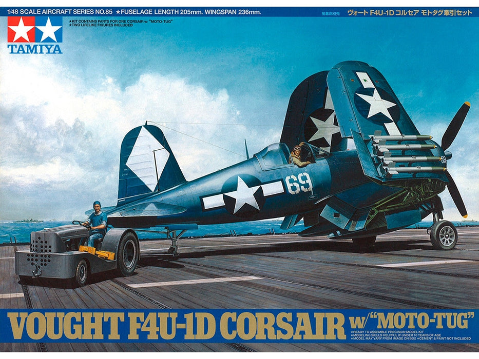 Tamiua Vought F4U-1D CORSAIR og moto tug – 1:48