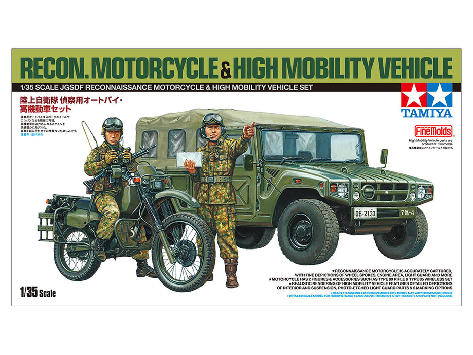 Tamiya 1/35 RECON.MOTORCYCLE AND HIGH MOBILITY VEHICLE