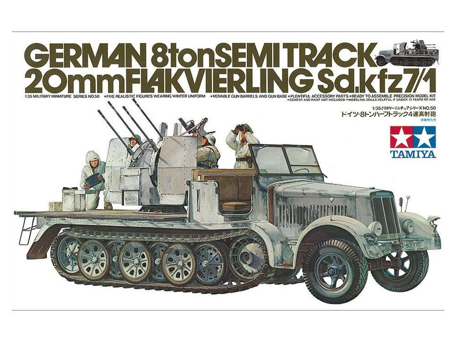 Tamiya 1/35 GERMAN HALFTRACK WITH 4 BARREL AA GUN - SD.KFZ. 7/1 -