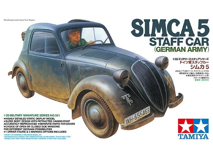 Tamiya 1/35 SIMCA 5 GERMAN