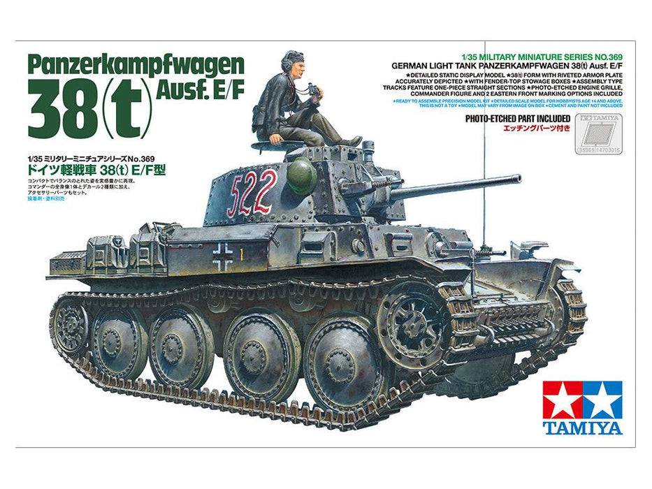 Tamiya 1/35 TYSK TANK PANZERKAMPFWAGEN 38(T) AUSF.E/F