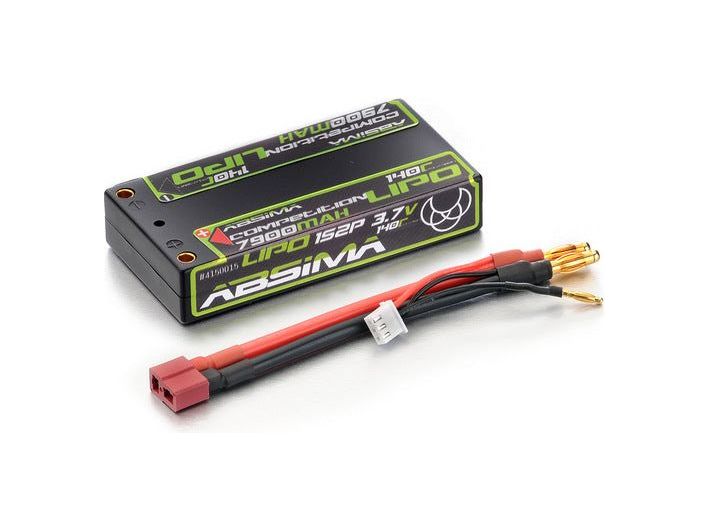 COMPETITION LIPO 7900mAh 140C - HARD CASE 4mm BULLET - 3.7V