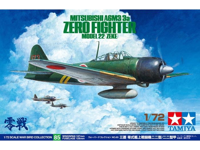 Tamiya 1/72 A6M3/3A ZERO MODEL 22 (ZEKE)
