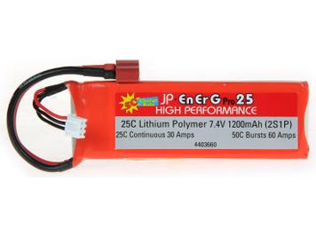 ENERG-PRO 25C LIPO 1200 (2S1P) 5C CHARGE (XH)