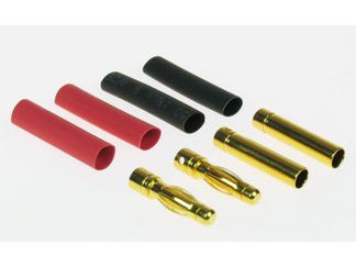 4MM GOLD CONNECTOR SET (2 PAIRS + SHRINK)