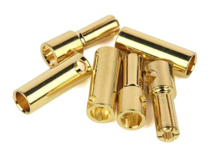 BULLET CONNECTORS SET 5mm MALE ( 3 )