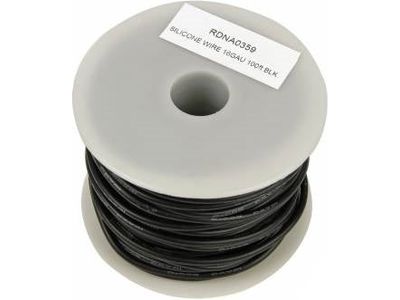 SILICONE WIRE 16GA 100FT - 33 METER BLACK