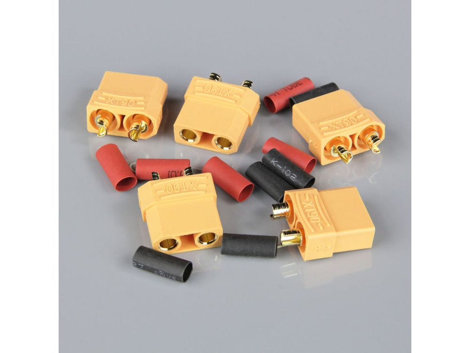 XT90 FEMALE INCLUDING HEAT SHRINK (BATTERY END) (5PCS)