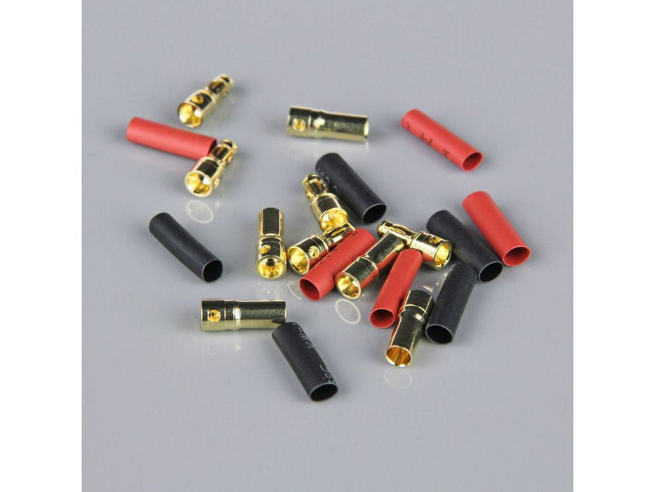 3.5MM GOLD CONNECTOR PAIRS INCLUDING HEAT SHRINK (5PCS)