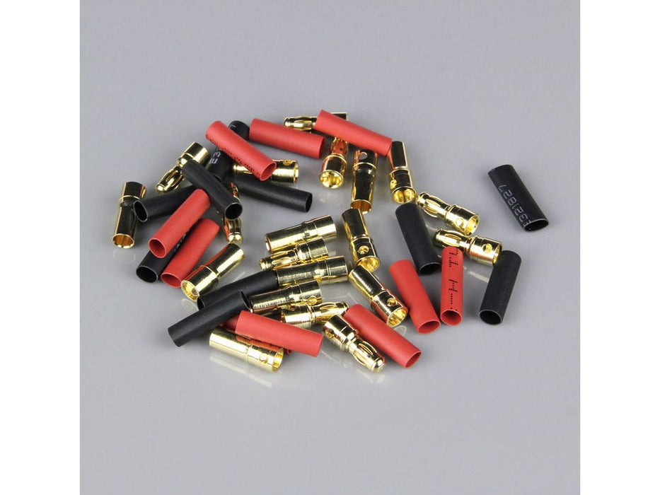3.5MM GOLD CONNECTOR PAIRS INCLUDING HEAT SHRINK (10PCS)