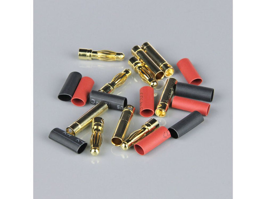 4.0MM GOLD CONNECTOR PAIRS INCLUDING HEAT SHRINK (5PCS)
