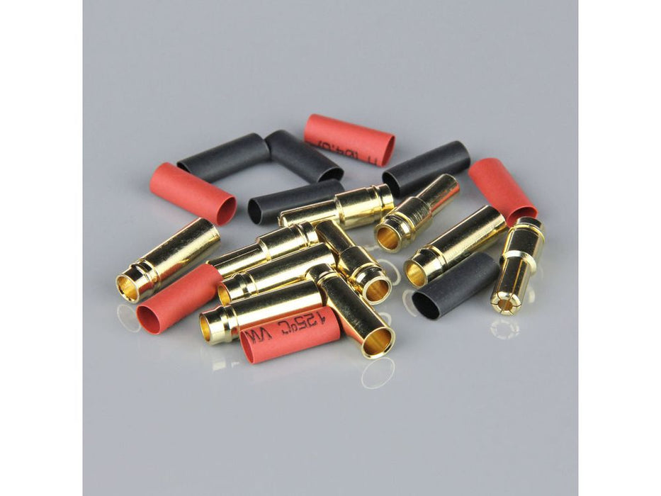 5.0MM GOLD CONNECTOR PAIRS INCLUDING HEAT SHRINK (5PCS)
