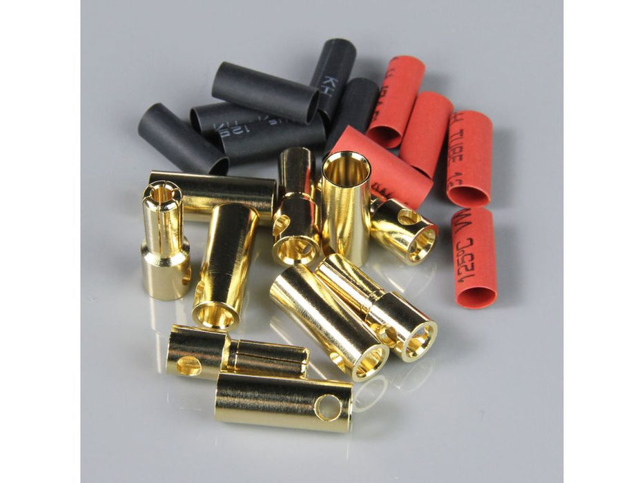 5.5MM GOLD CONNECTOR PAIRS INCLUDING HEAT SHRINK (5PCS)