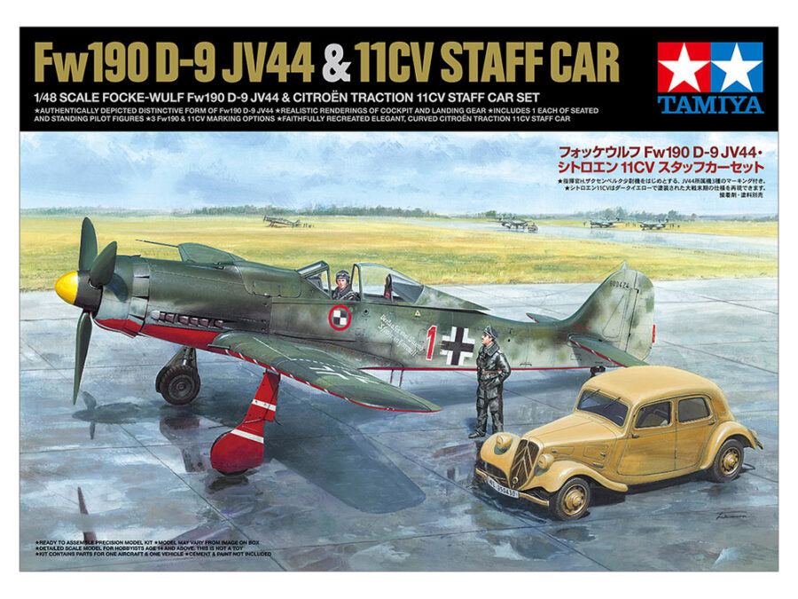 Tamiya 1/48 FOCKE-WOLF FW190 D-9 JV44 & CITROEN TRACTION