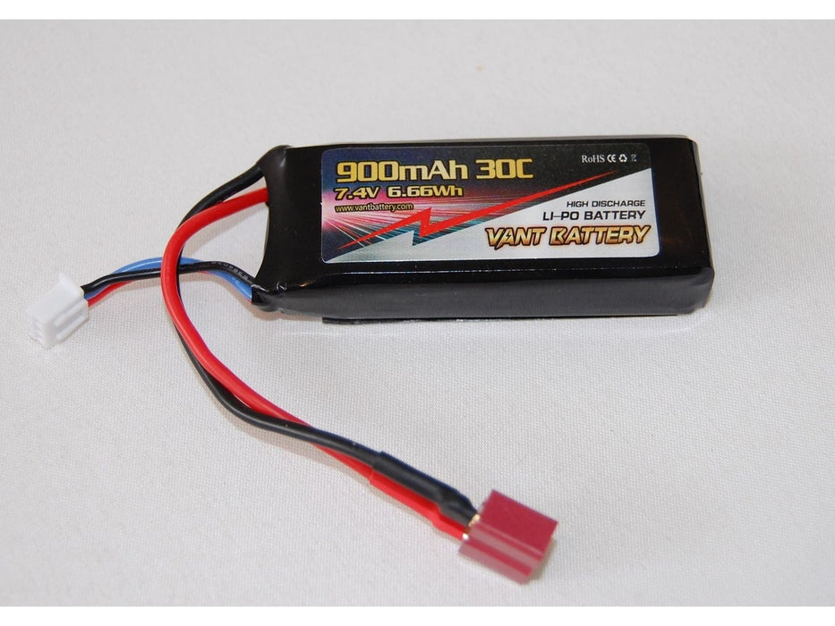 7,4V 900MAH 30C SOFT CASE BATTERY WITH DEANS