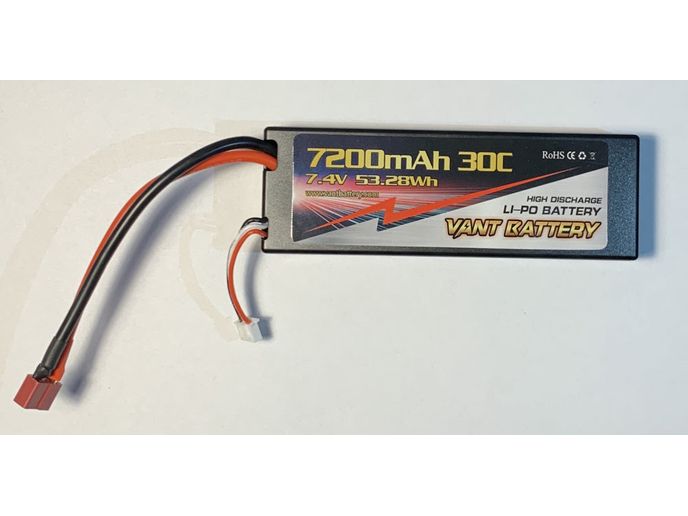 HARDCASE 7.4V 7200mAh 30C DEANS - XH