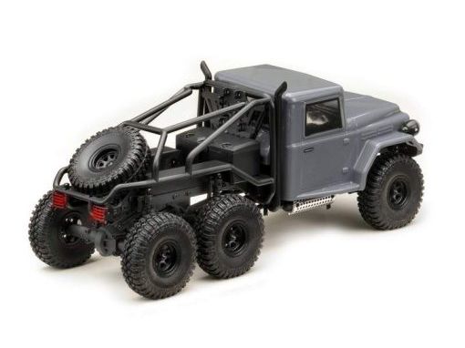 MICRO CRAWLER 6X6 US TRAIL TRUCK GRÅ - RTR 1:18