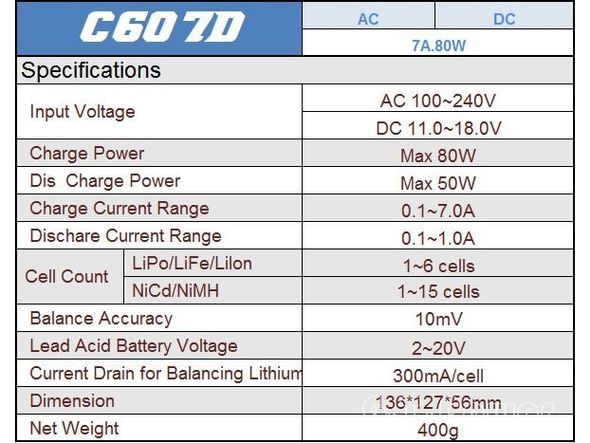 G.T. Power C607D: En kraftpakke for lading av batterier 80W 12V / 220V Rc batteri