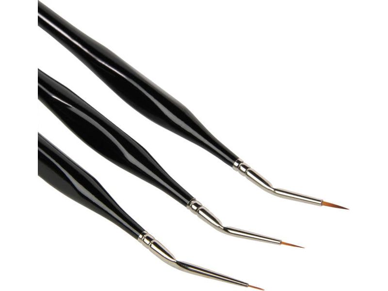 MINIATURE ANGLED BRUSH SET 3PCS