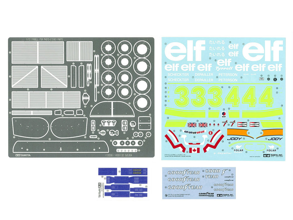 Tamiya 1/12   TYRRELL P34 SIX WHEELER (W/PHOTO-ETCHED PARTS)