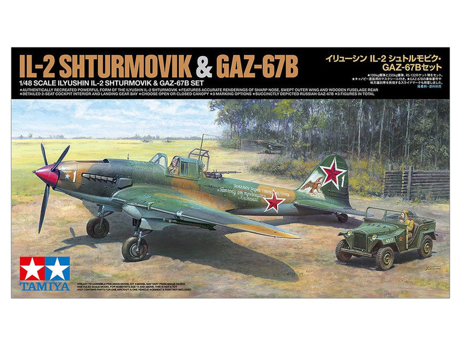 Tamiya 1/48   ILYUSHIN IL-2 SHTURMOVIK & GAZ-67B SET