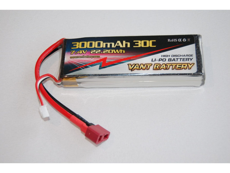 7.4V 3000mAh 30C DEANS - XH